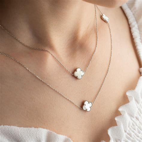 van cleef arpels replica necklace real website|van cleef clover necklace price.